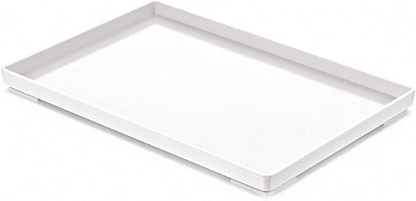 Reptile Food Bowl OMEM Large Water Dish,Feeding Dish, Tortoise Bowl (L, White Smooth) - 1