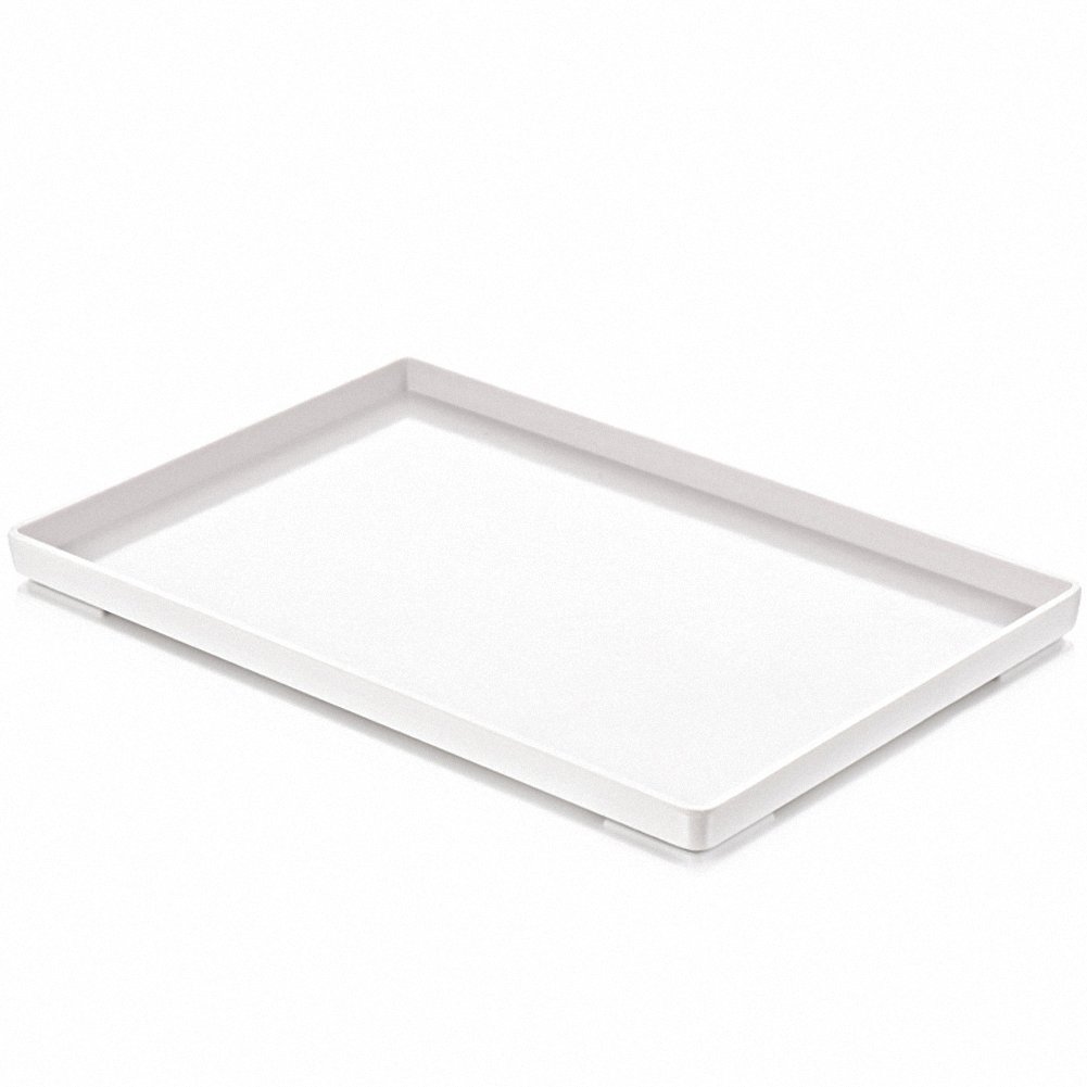 Reptile Food Bowl OMEM Large Water Dish,Feeding Dish, Tortoise Bowl (L, White Smooth)