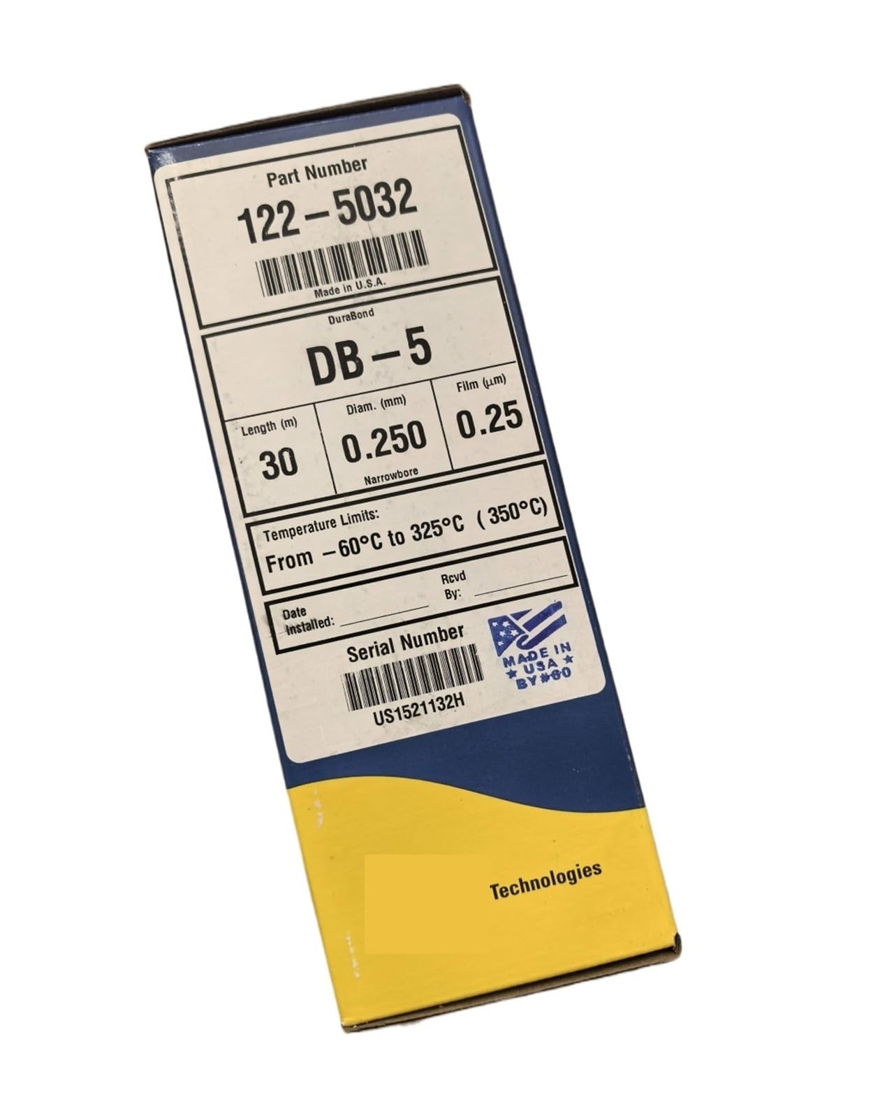 Colonna for cromatografia 122-5032 for applicazioni chimiche