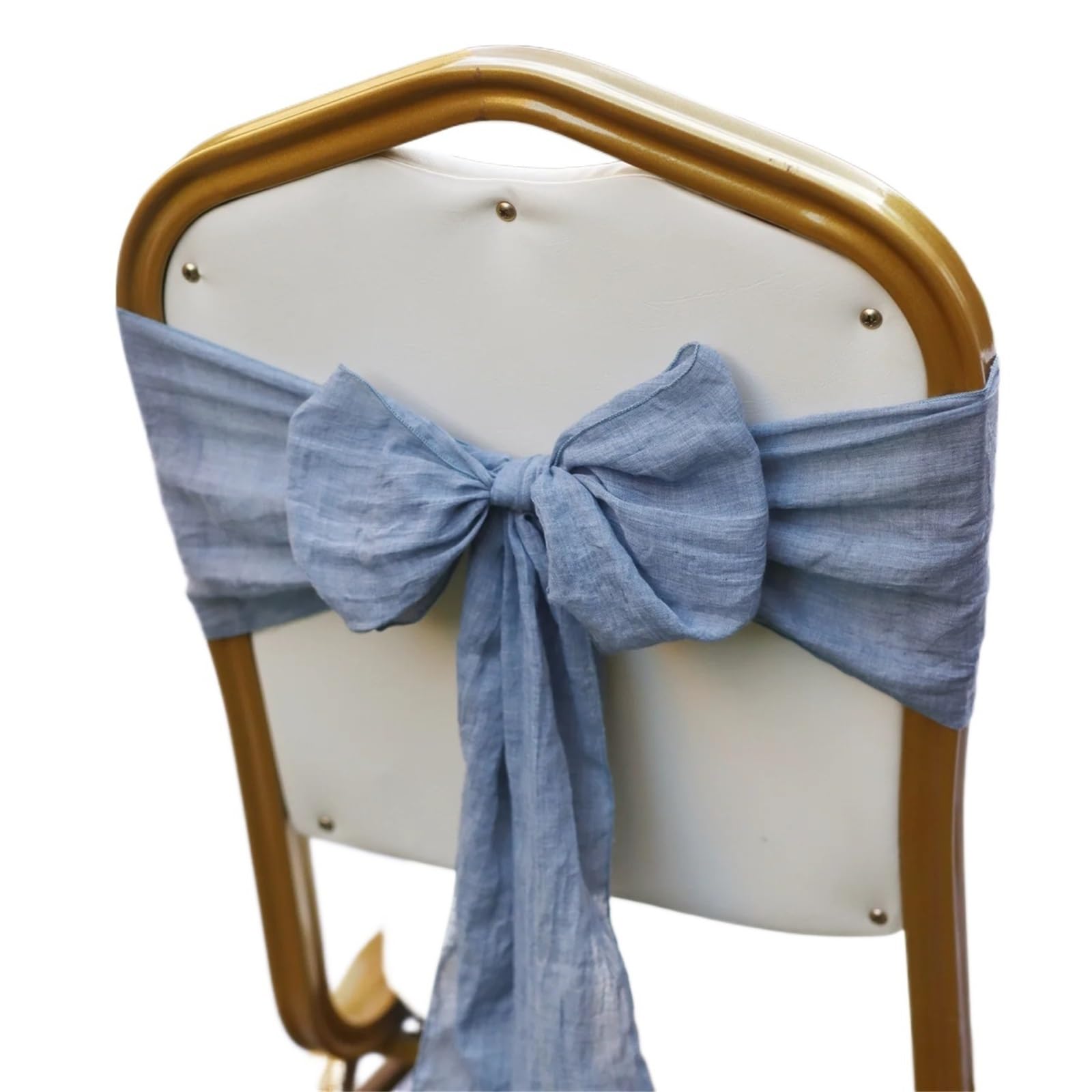Niebieskie szarfy na krzesła 50 szt. pokrowców na krzesła ślubne i wstążki z kokardą na ceremonie ślubne i urodziny eleganckie opaski na krzesła na specjalne wydarzenia