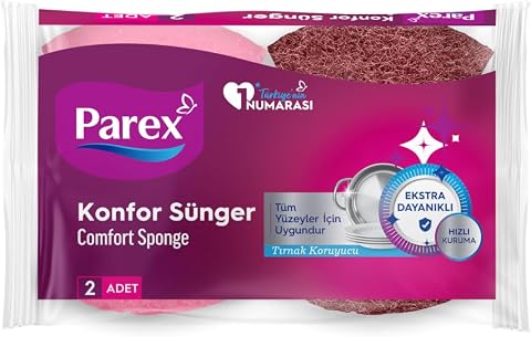 Parex Mega Comfort Sünger Oluklu 2'Li 1 Paket (1 x 2 Adet)