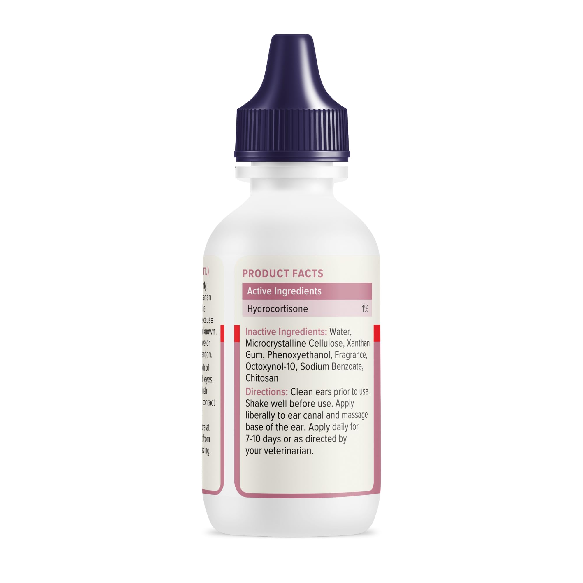 Vetnique Oticbliss Allergy Ear Drops for Dogs 1% Hydrocortisone Otic Ear Solution for Dogs Medicated Dog Allergy Relief - with Chitosan for Soothing - 1.8oz - image 3