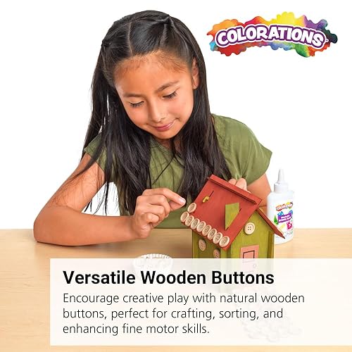 Miniatura 2 de Colorations Botones de madera natural - 300 piezas