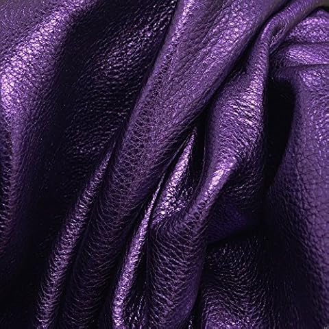 Purple Reign Metallic Vegas Cowhide Leather Sheet 12" x 12" Square 2-3 Ounces Cover