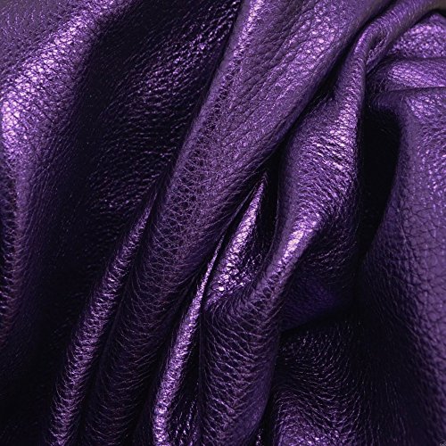 The Leather Guy - Purple Reign Metallic Vegas Cowhide Leather 8\"x10\" Pre-Cut Sheet 2-3oz Full Grain Fashion Prints for Leatherworking and Crafting