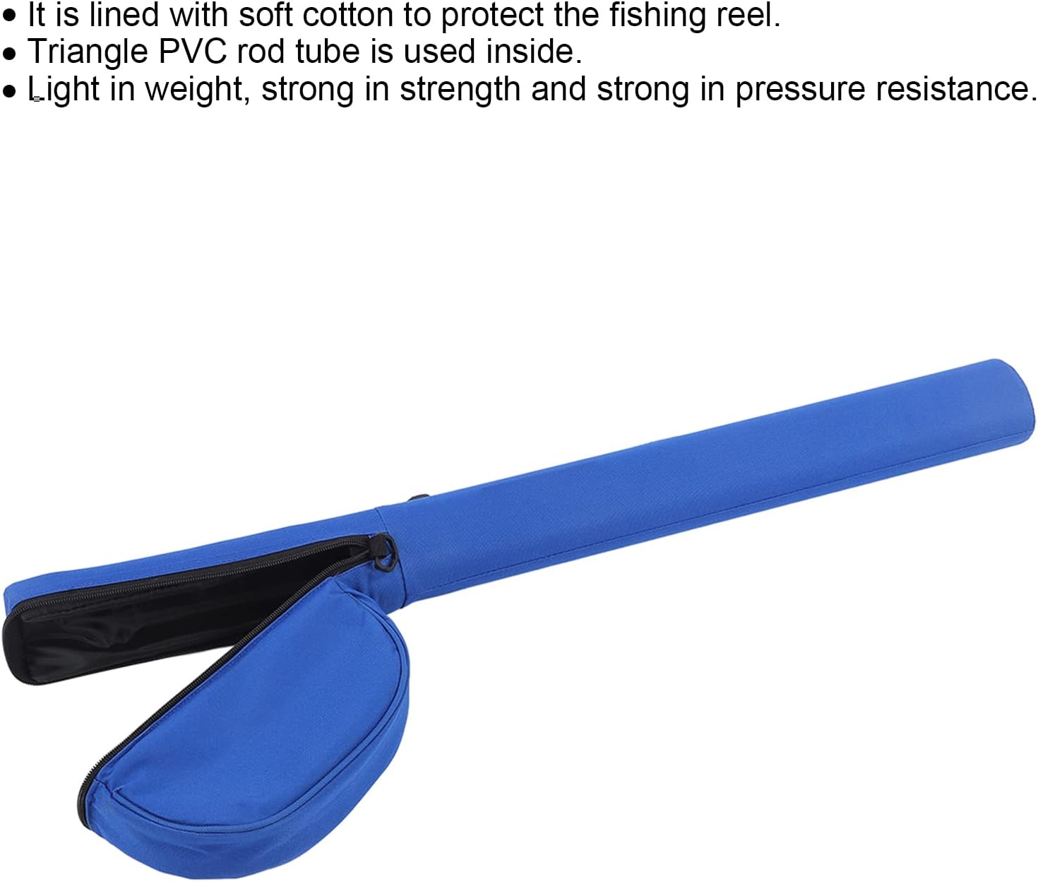 plplaaoo Fishing Rod Bag Fishing Pole Case Canvas Rod Case Triangular PVC Rod Tube Lightweight Strong Pressure Resistance Portable Fishing Rod Storage for Fly Fishing Rocky Fishing