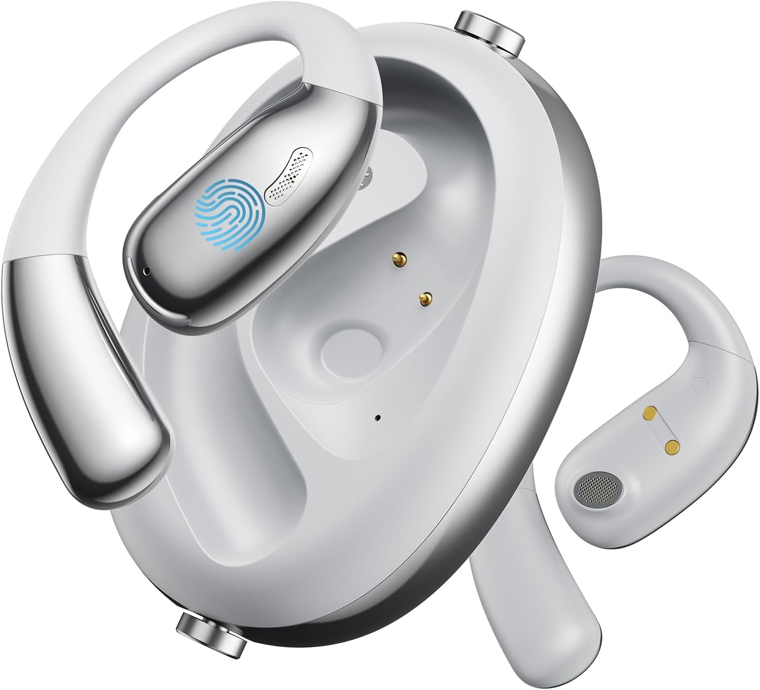 Translation Earbuds Translator Earphones Real Time with AI App Supporting 145 Languages, Clear Sound Quality Long Battery Life, Ergonomic Design, Perfect for Travel, Study, Business (White)