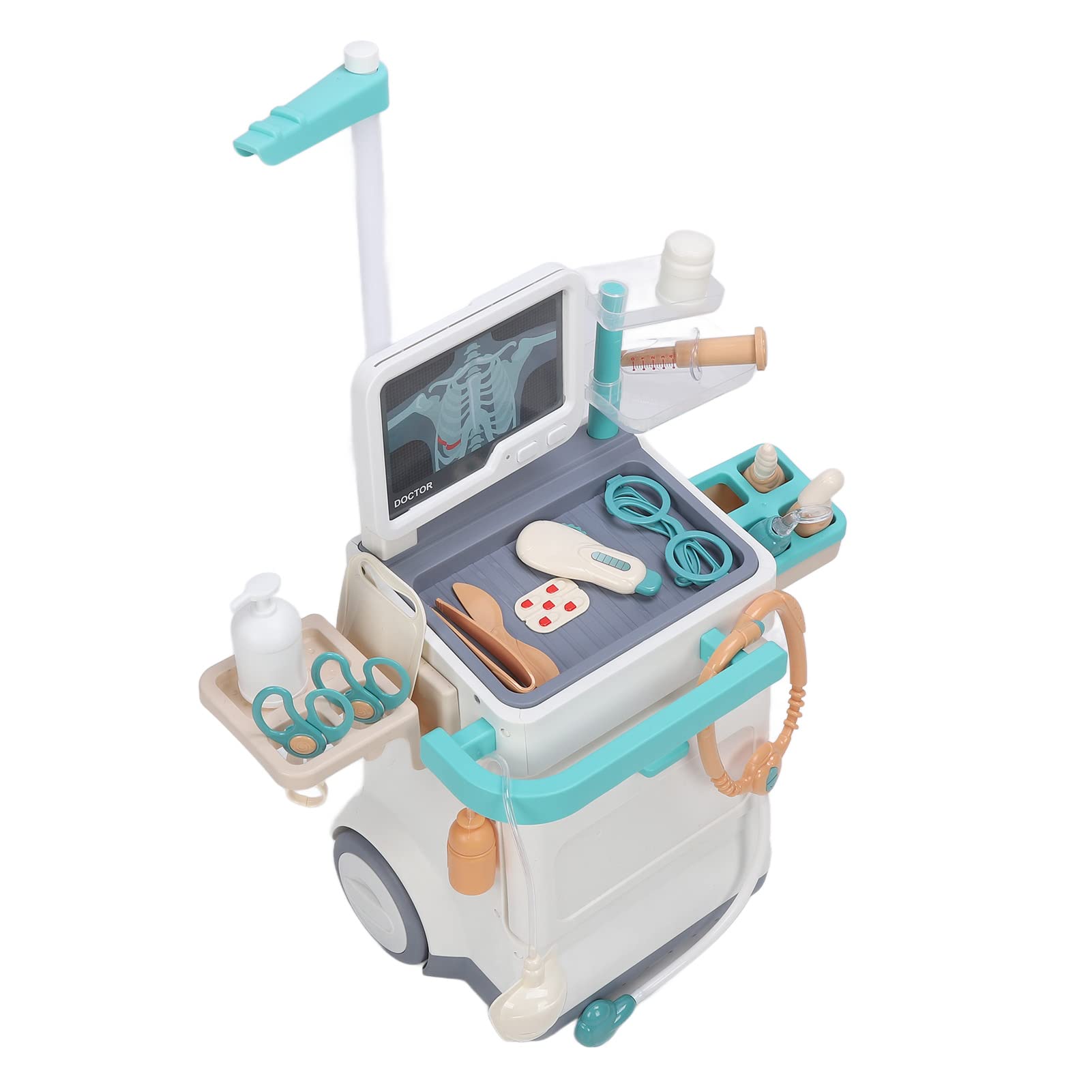 Gonetre Kit Médico para Niños Pequeños con Película de Rayos X y Carrito