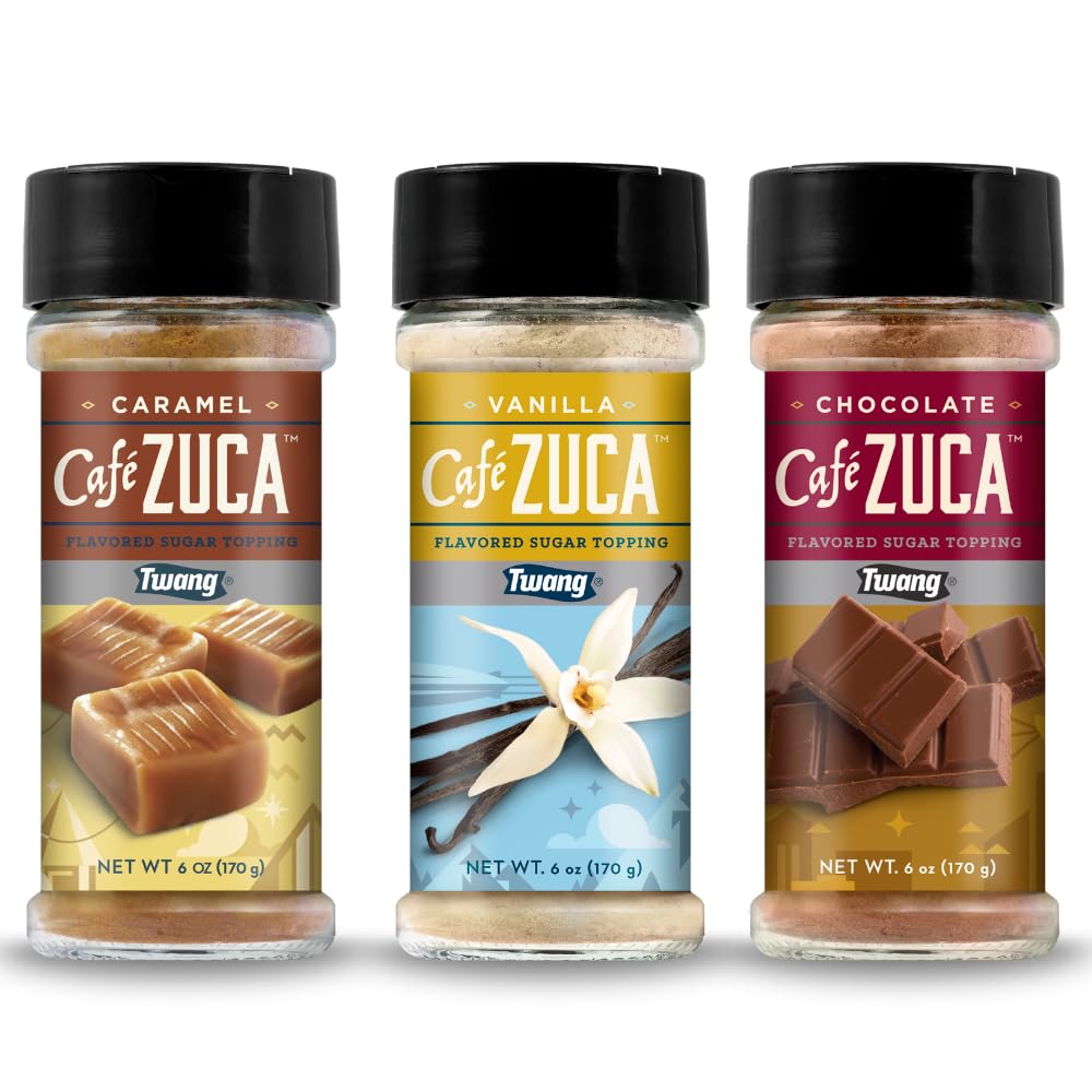 Amazon.com: Cafe Zuca Gift Set - Gourmet Topping Shaker Trio for