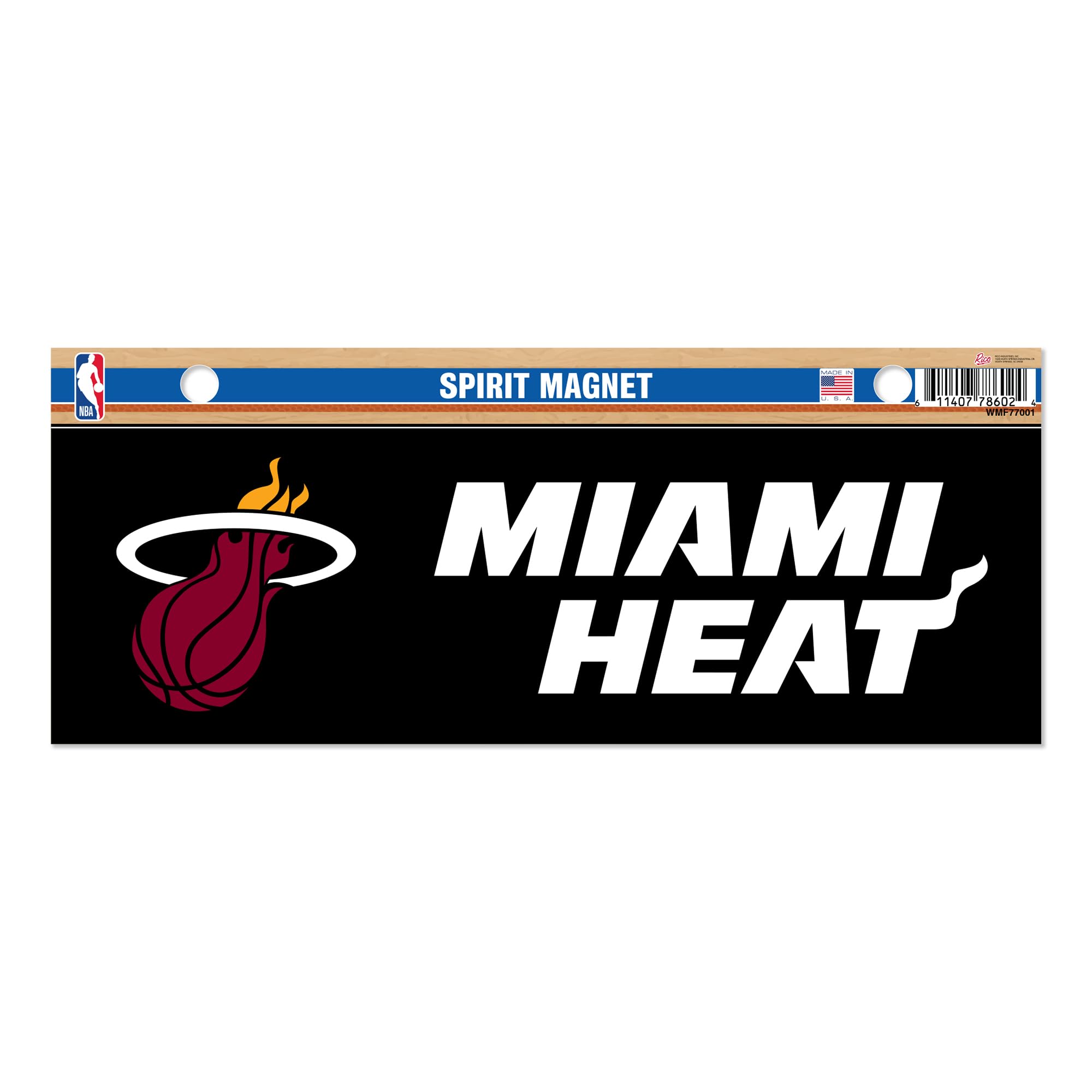 Rico Industries NBA Basketball Miami Heat 4 x 10 Team Spirit Magnet - Car, Home Décor - Refridgerator, Office, Kitchen
