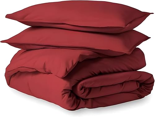 Miniatura 2 de INDACORIFY Juego de 3 piezas de funda de edredón de algodón rojo, ropa de cama bohemia 100% algodón lavado, exclusiva funda de edredón Uo, ropa de