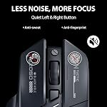 INPHIC A9 Explorer Wireless Mouse for Laptop, 2.4G/Bluetooth 5.0, RGB Lighting, 2400 DPI, Visible Battery, Type-C Charging