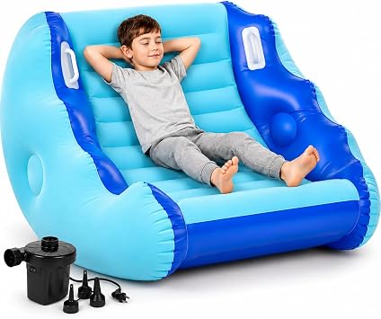 Inflatable Sensory Rocking Chair with Air Pump, Portable Kids Rocker