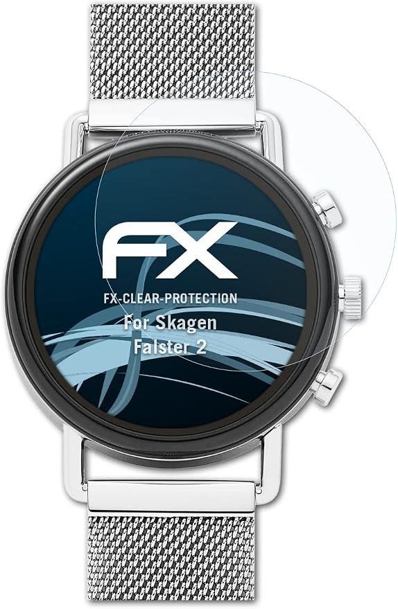 Amazon.com: atFoliX Protector de pantalla compatible con Skagen Falster 2,  película protectora ultra transparente FX (3X) : Celulares y Accesorios
