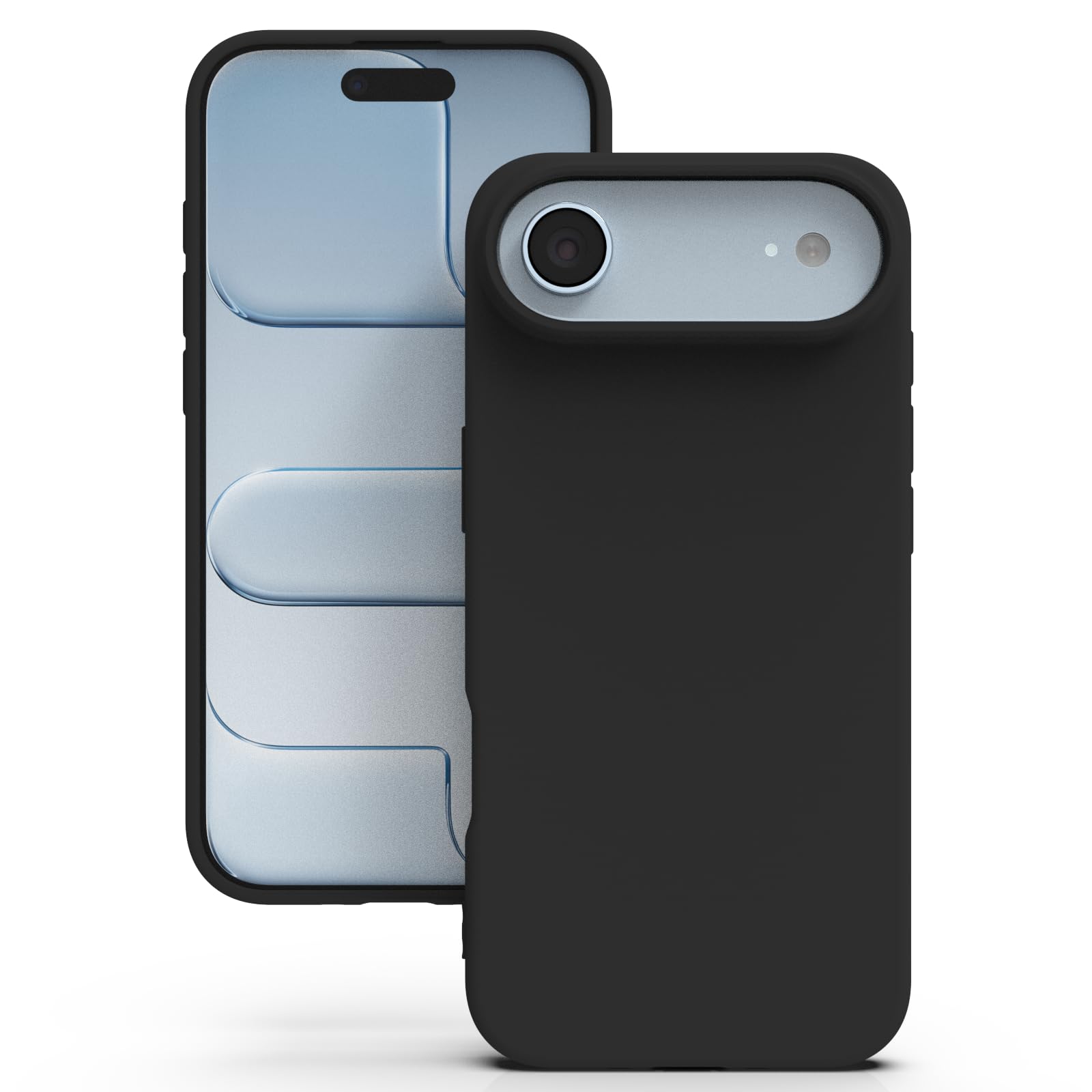YATWIN Silicone Case for iPhone 17 Air, Soft-Touch, Shockproof, DustProof, Antiskid Phone Cover for Apple iPhone 17 Air - Black