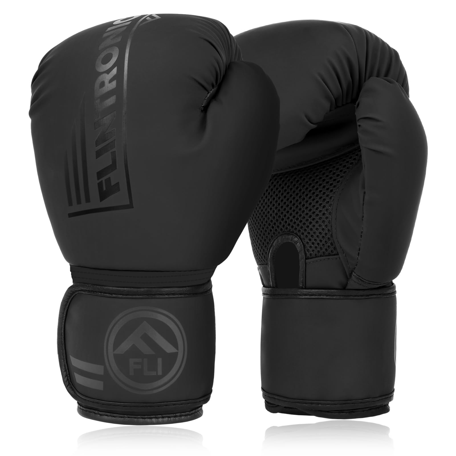 Flintronic Guantoni da Boxe in Pelle, Guantoni Boxe Unisex Adulto per Muay Thai, MMA e Allenamento