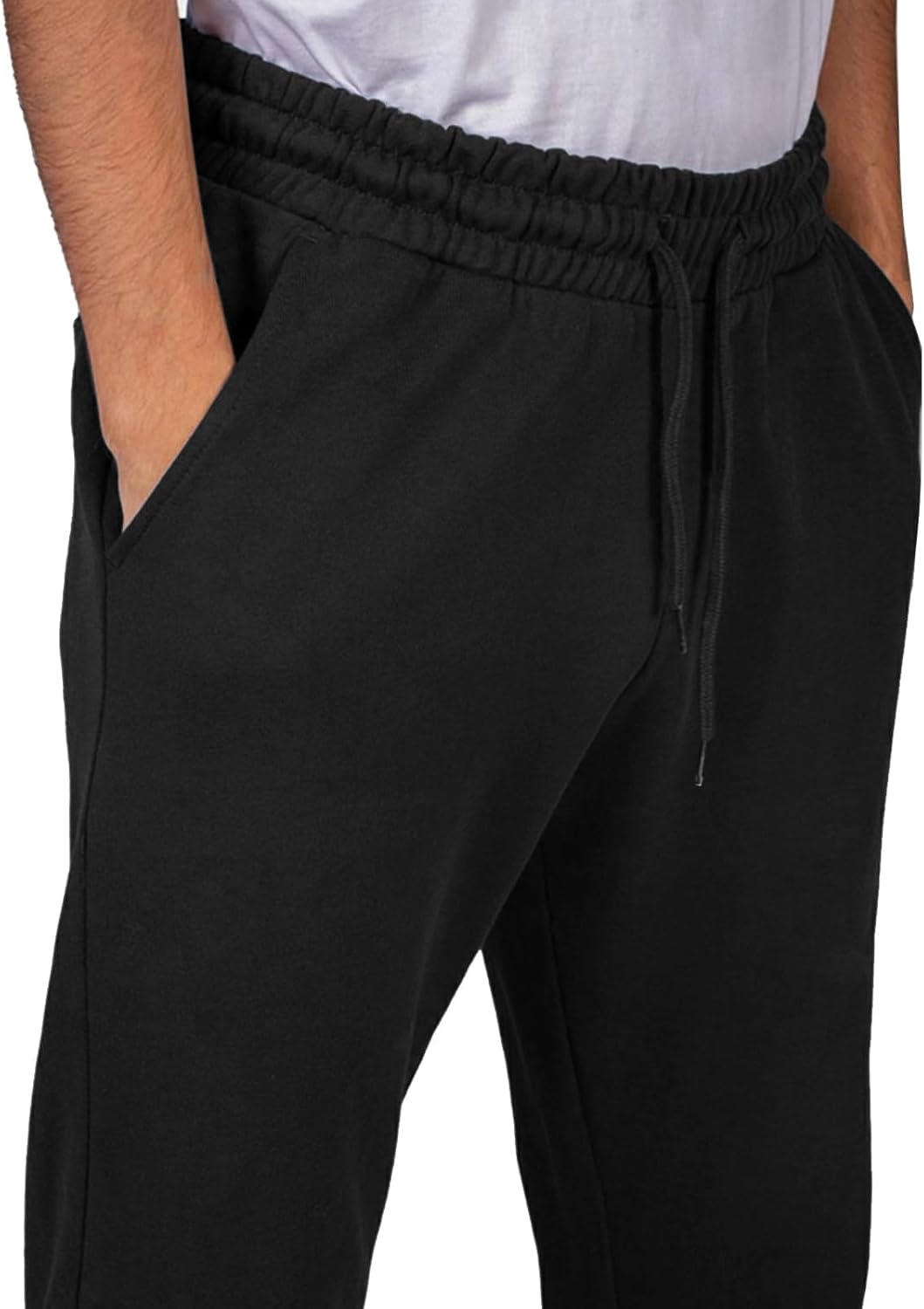 A WATERWANG Men's Sweatpants Casual Cotton Tapered Joggers Athletic Sweat Pants for Men Workout Running with Pockets - Image 4