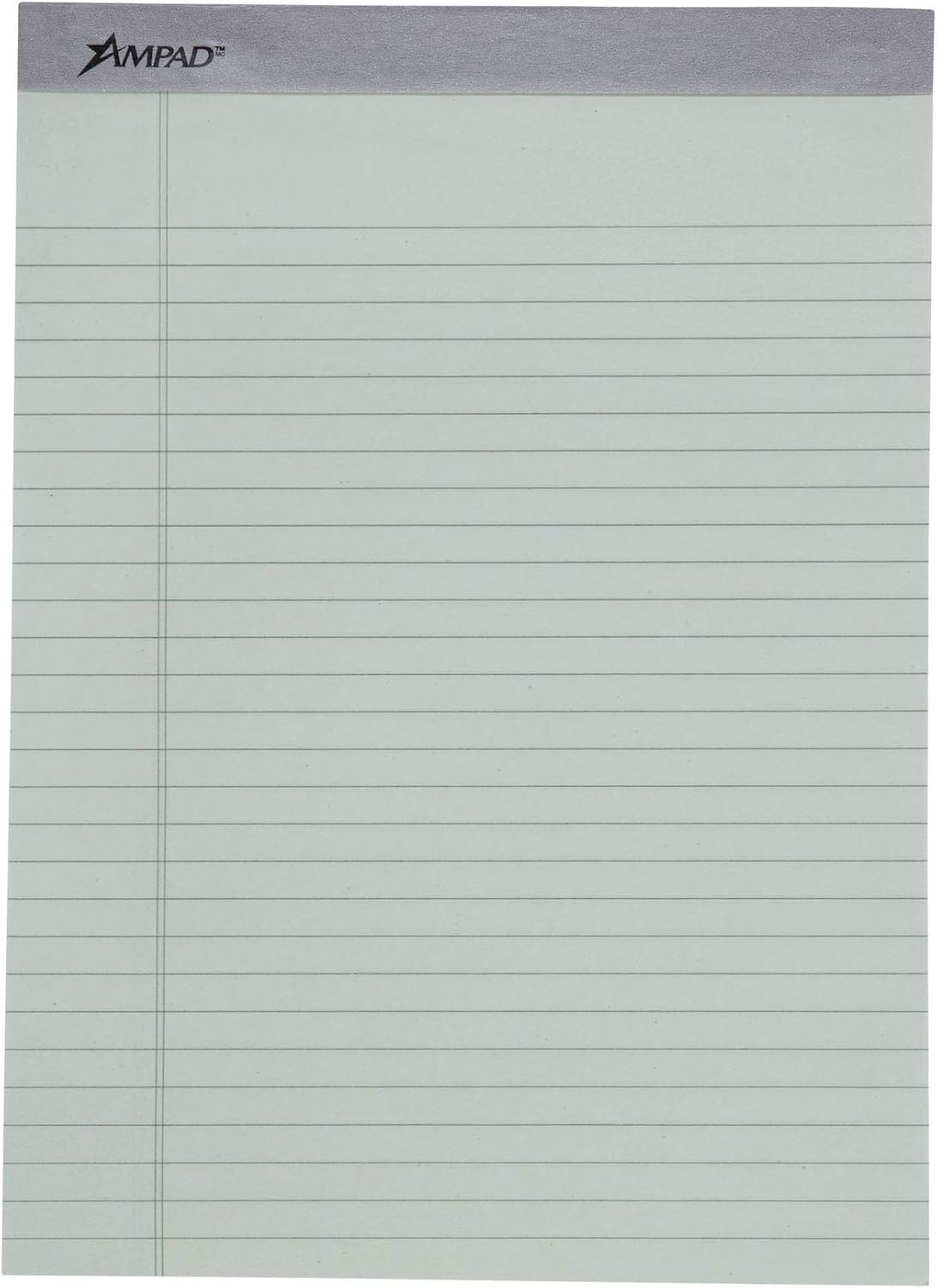 Ampad Evidence Pastel Perforated Pad, Size 8-1/2 x 11-3/4, Assorted ( Blue, Gray, Orchid), Legal Ruling, 50 Sheets per Pad, 6 Pack (20-602R)