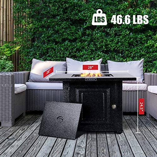 Propane Fire Pit, Outdoor Companion, SNAN 28 Inch AutoIgnition Gas