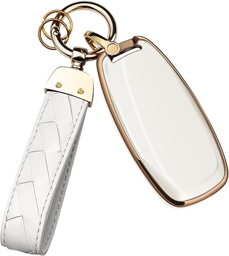 Miniatura 6 de Funda para llavero Nissan compatible con funda inteligente Rouge Pathfinder Versa 2023 2024 (color blanco vory), Blanco marfil.