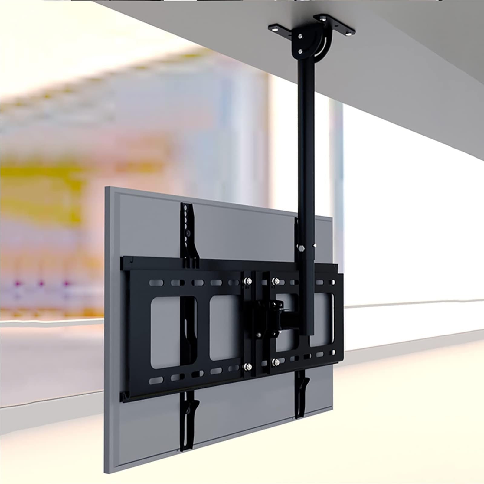 Support TV plafond inclinable pivotant grand écran inclinable