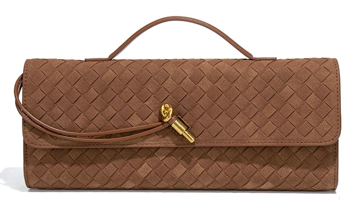 UpbullTrendy Woven Evening Clutch Purses Women Underarm Shoulder Handbag Cute Satchels Crossbody Purse PU Leather Wallet