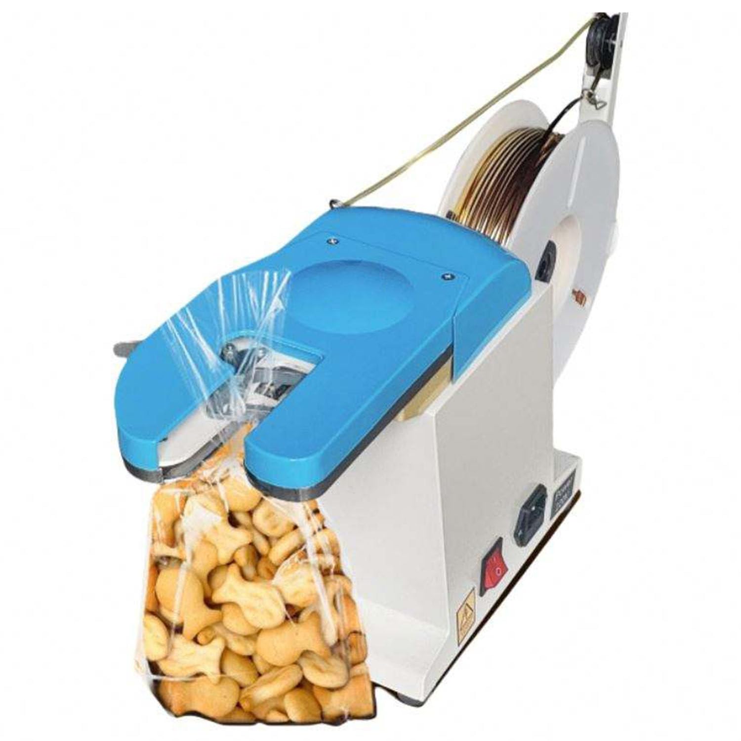 Aserzenith 1 Automatic Twist Tie Machine For Sealing And Bundling, Electric Semi Manual Bag Closure,For Toast Bag Twisting And Tie Applications