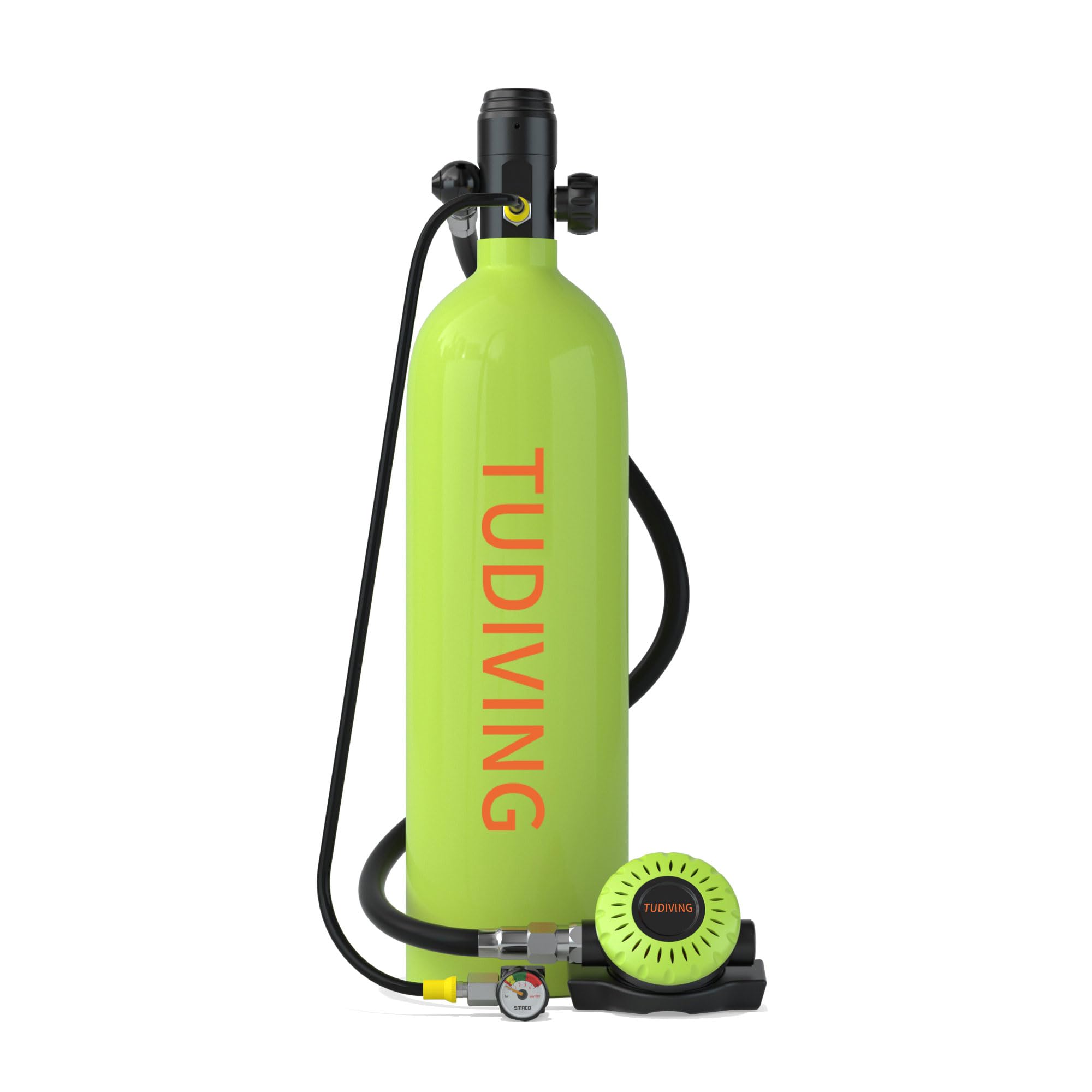 TUDIVING Mini botella de buceo de 2 l, botella de oxígeno pequeña para buceo, mini botella de buceo con 30 a 45 minutos de buceo tanque de oxígeno Submarinismo (bucear) Equipo de buceo portátil S700