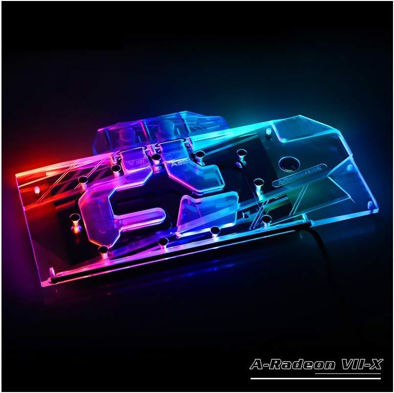 Water Block use for AMD Radeon VII/Radeon 7 / Reference Edition/Full Cover Copper Radiator Block/RGB Light Aura SYNC