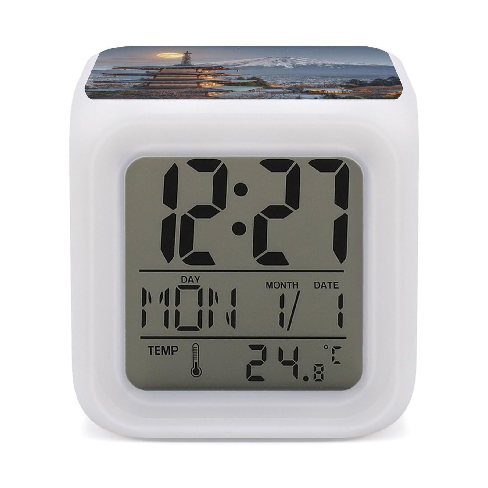 Reloj despertador Yokohama digital contra el insomnio con sonidos relajantes y luz guía