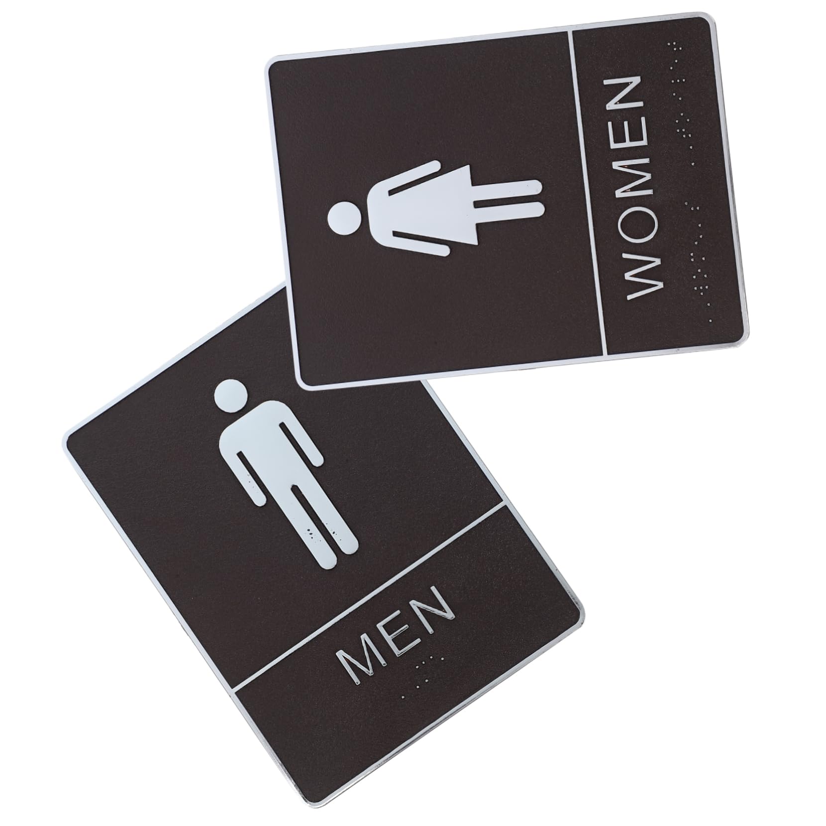CHILDWEET Men Women Bathroom Signs Restroom Plaque Self-Stick Acrylic Stylish Accessible