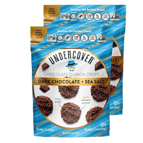 Undercover Chocolate Quinoa Crisps - Dark Chocolate + Sea Salt