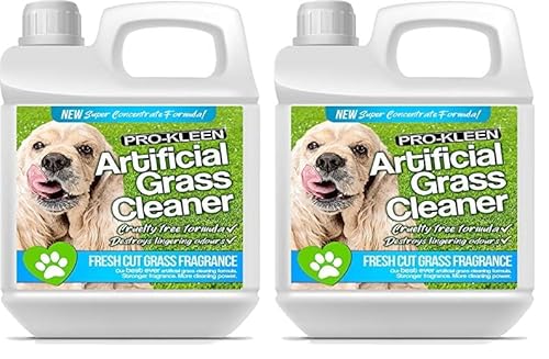 Pro-Kleen Artificial Grass Cleaner for Dogs and Pet Friendly Cruelty Free Disinfectant with Deodoriser 4 in 1 (10:1 Super Concentrate Makes 10 Litres) (Fresh Cut Grass, 1L) (Pack of 2) option