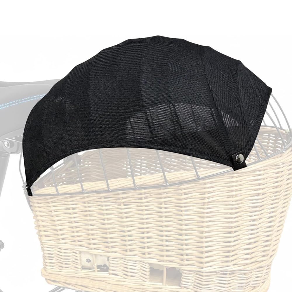 Bike Basket Sunshade for Dogs Cats, Quick Install Pet Canopy Cover, Breathable Mesh Anti Overheating Cooling Shade for Small Medium Pets Puppy Kitten Rabbit