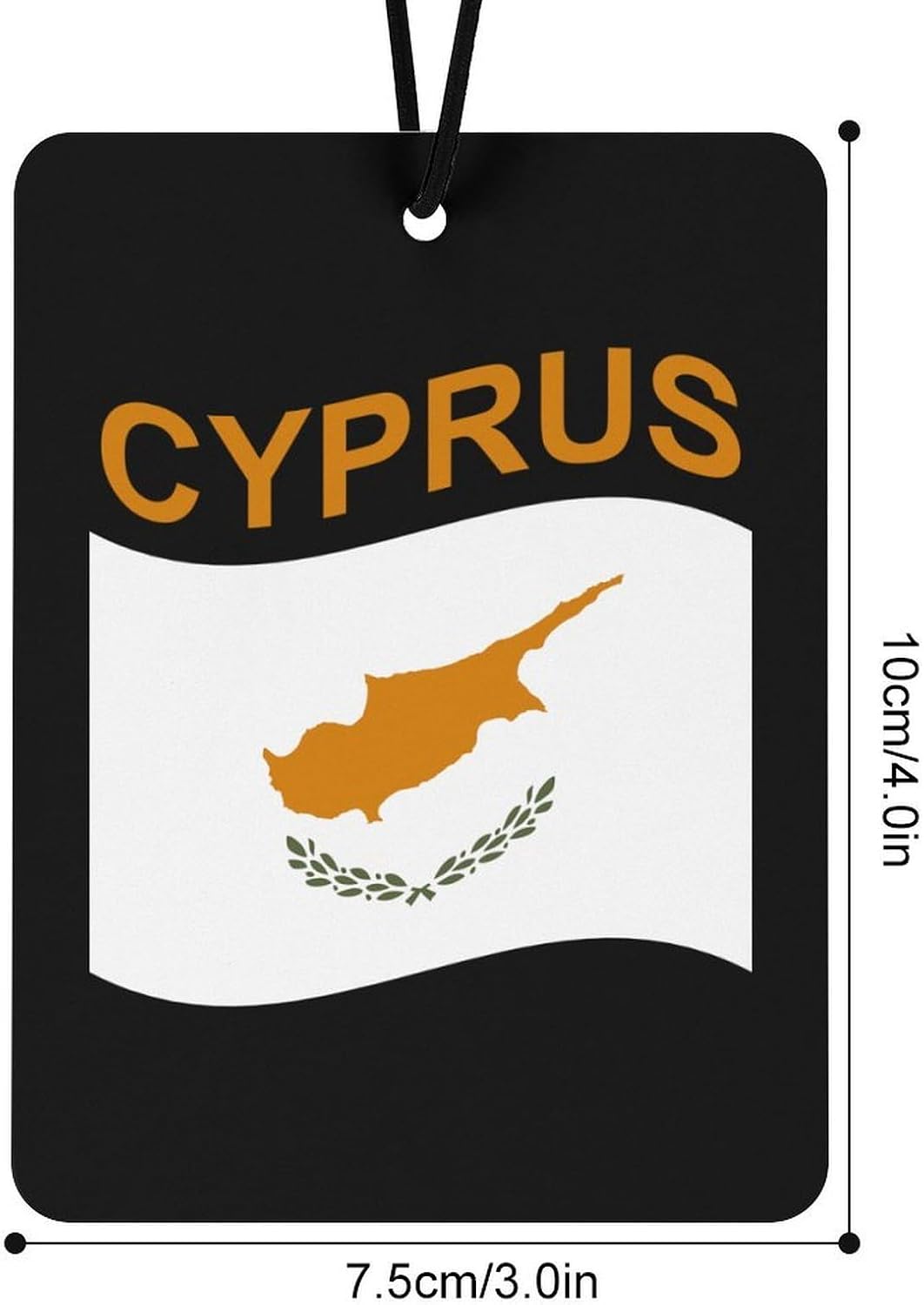Flag of Cyprus Car Air Freshener Hanging Car Scent Cards Decor Interior Accessories