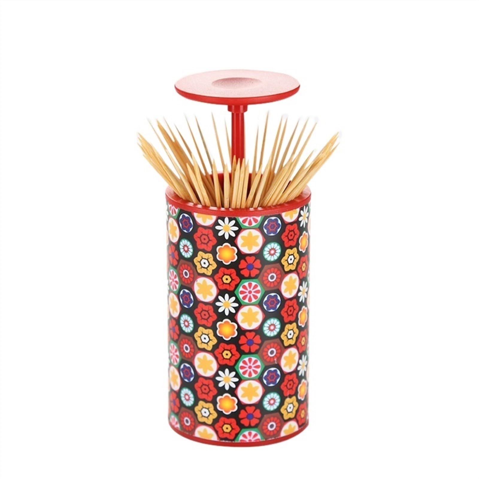 Wdwdw E Toothpicks Dispenser Toothpick Box Simpl Holder Automatic Fashion Press Pop-Up Two-In-On Cotton Swab Holder