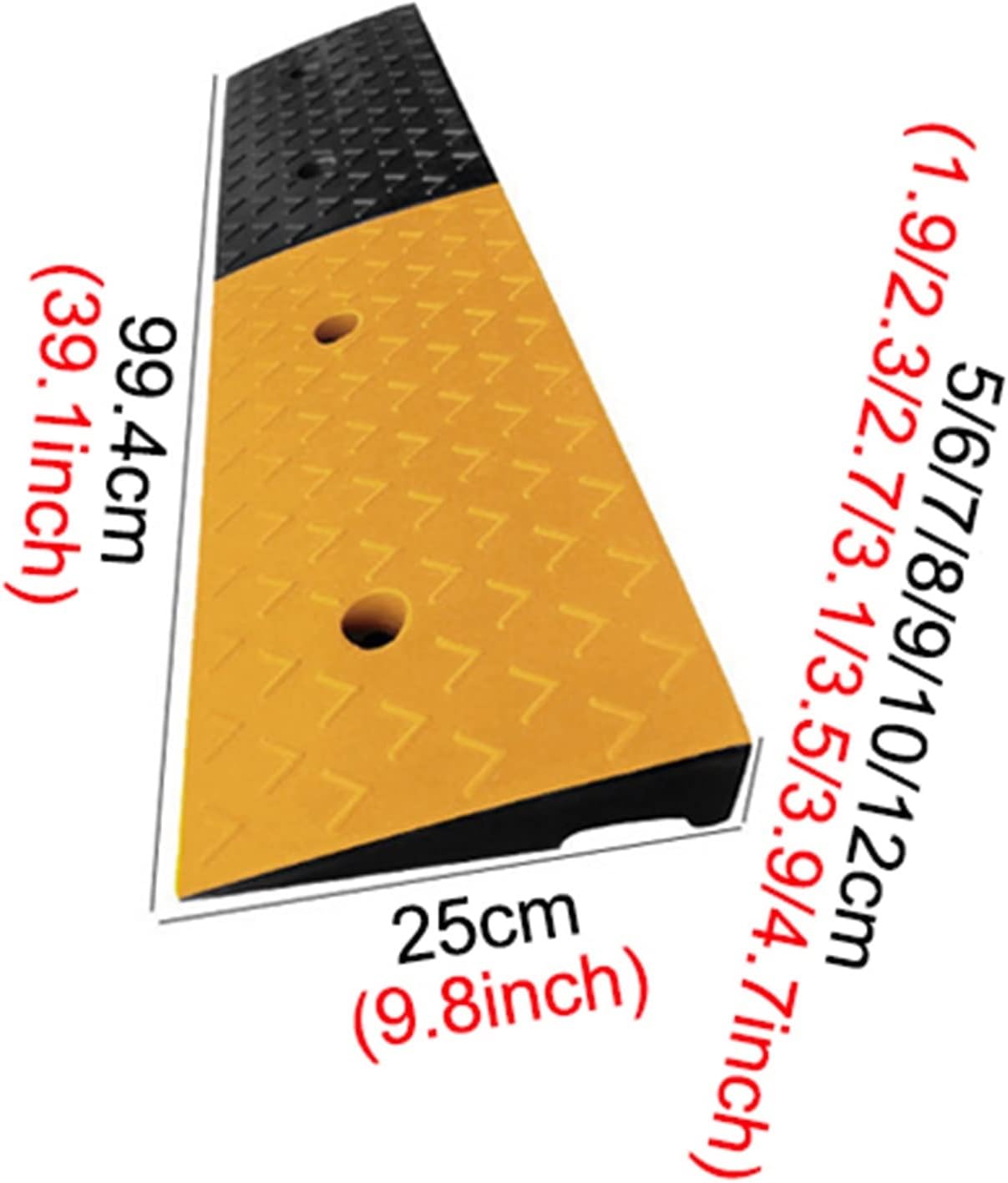 Curbside Driveway Ramp,Portable Threshold Ramp,for Car, Wheelchair,Bike, Motorcycle, Driveway, Sidewalk (Battery *1 : 99.4 * 25 * 6CM)