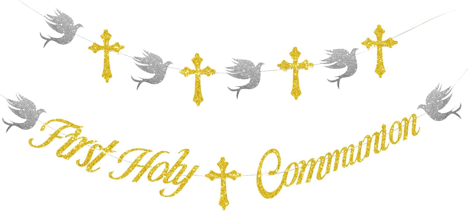 Holy Communion banner Decorations, First Communion Decorations Confirmation Decorations, Pennant Bunting