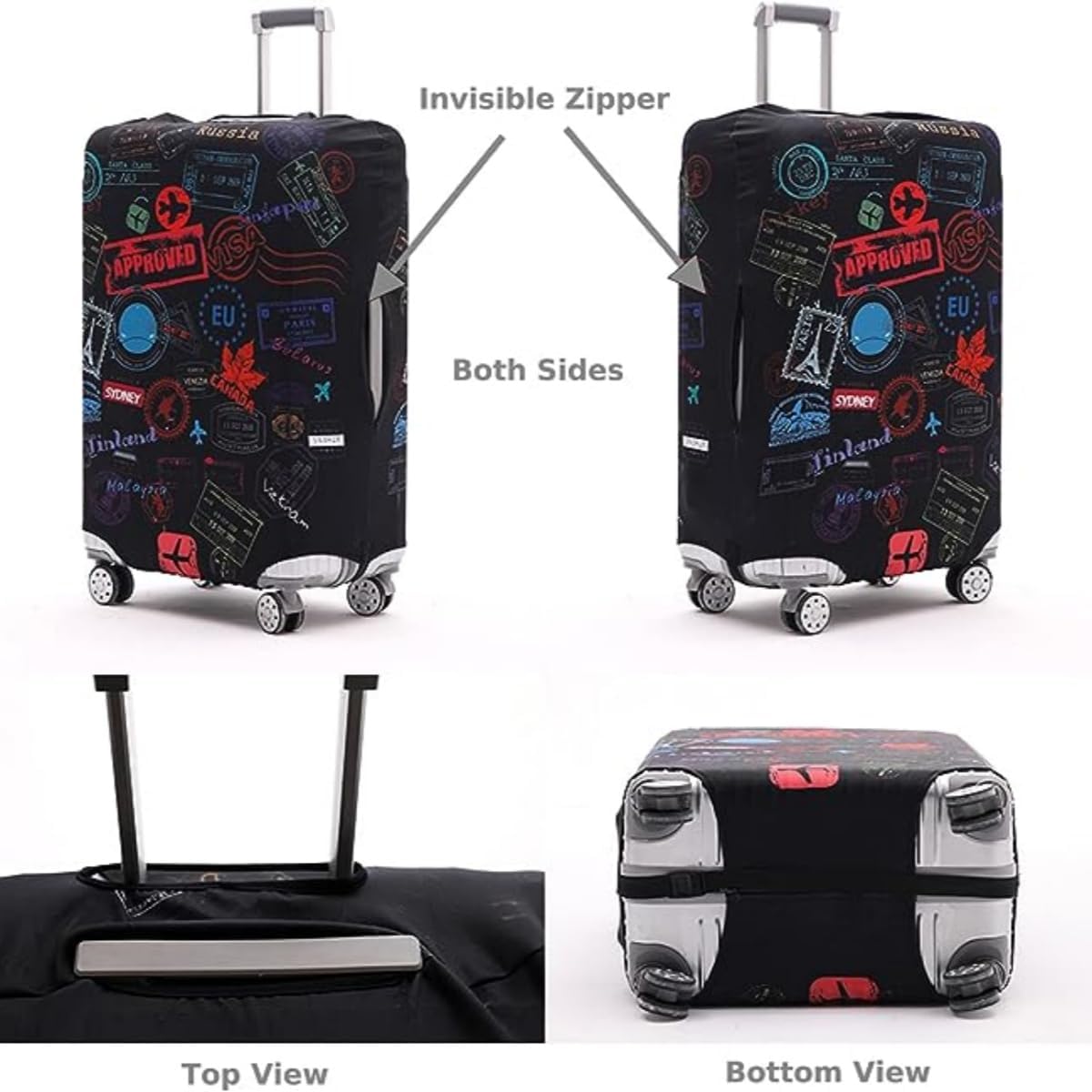 Panda Kofferschutzhülle Waschbar - Kratzfester Reiseschutz 25-28 Zoll