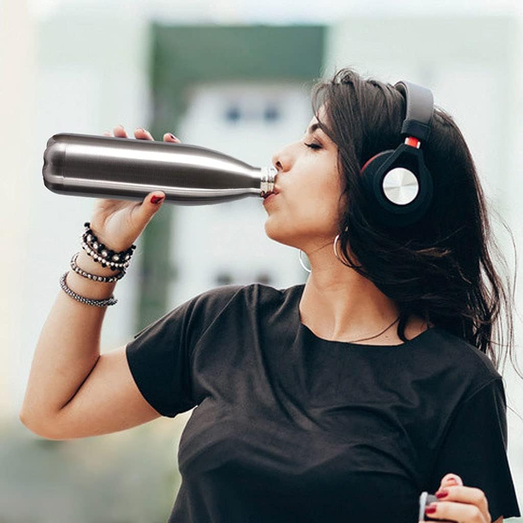 500/1000ml Stainless Steel Water Bottle Portable Tea Suitable for Outdoor Sports Camping Hiking Cycling Gym image 4
