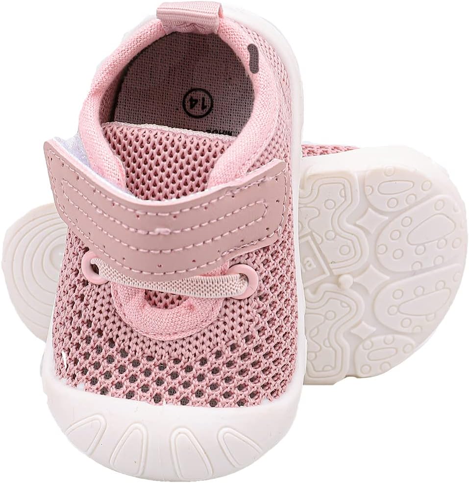 Baby Walking Shoes Toddler Girl Boy Soft Sole Breathable Mesh Slip on Summer Wide Shoes Infant Flexible Lightweight Non-Slip Safer Causal Tennis Shoes Toddler First Walkers Shoes Rubber Soles Outdoor - Image 7