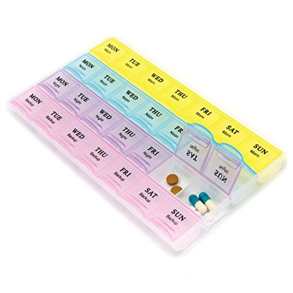 SpiderJuice Weekly 4 Times a Day (Morning + Afternoon + Evening + Night) Pill Medicine Storage Box Organizer Planner to Take Your Pills on Time for Elders, While Traveling, Adults, Kids, Lazy People (Single Box)-picture-11