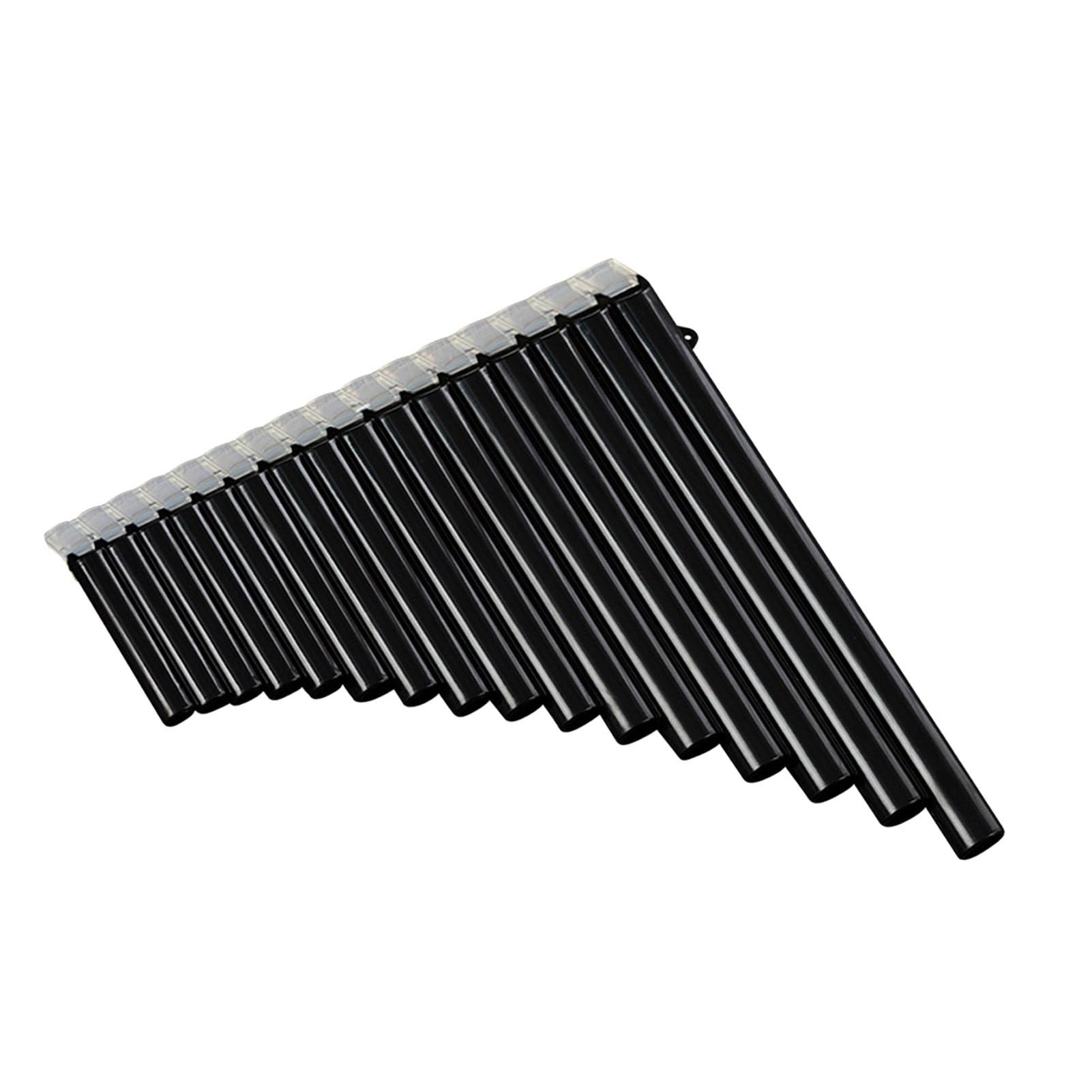 Naroote Flûte de Pan à 16 Tuyaux, Flûte de Pan en ABS Noir avec Sac de Rangement et Sangle pour la Musicothérapie et la Relaxation pour les Niveaux et les âges (BLACK)