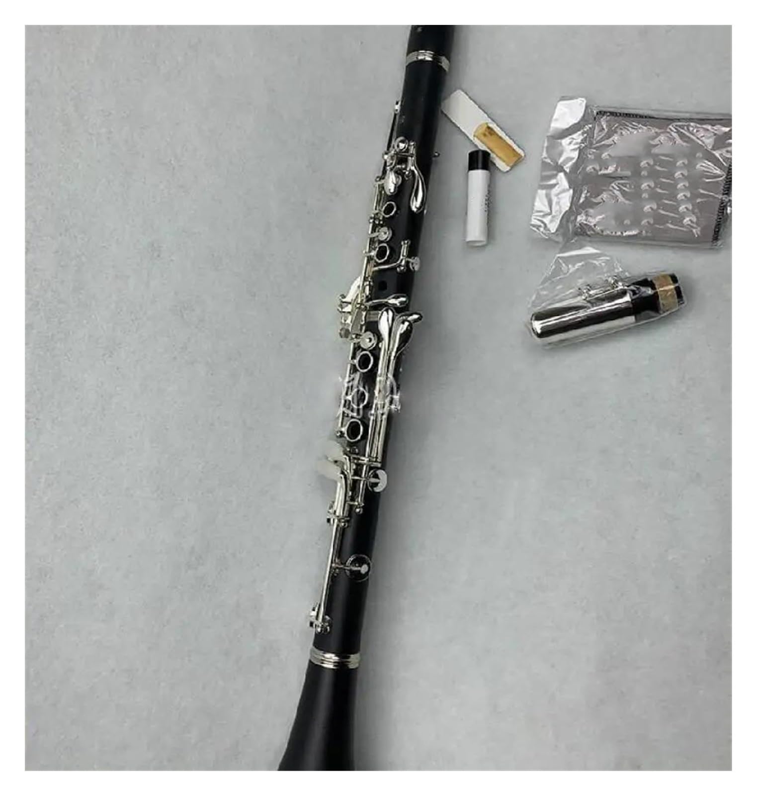 klarnet 17 klawiszy Bb klarnet bakelit B płaski instrument muzyczny z akcesoriami do futerału ustnik