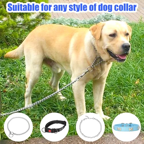 Robuste Hundeleine aus Metall, 180 cm Lange Bissfeste Hundeleine mit Weich Gepolstertem Griff, Korrosions- Und RostbestäNdig Sport Leine Metall Trainings Hundeleine Kette für Große Und Mittlere Hunde