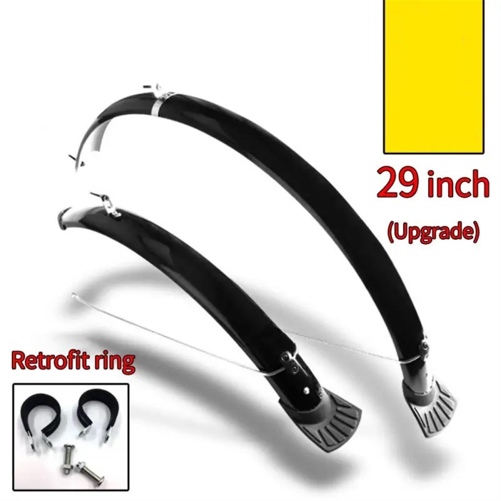 Błotniki rowerowe Błotniki Mtb Uniwersalne błotniki do rowerów górskich z włókna węglowego przednie/tylne szosowe skrzydło(29 inch 4)