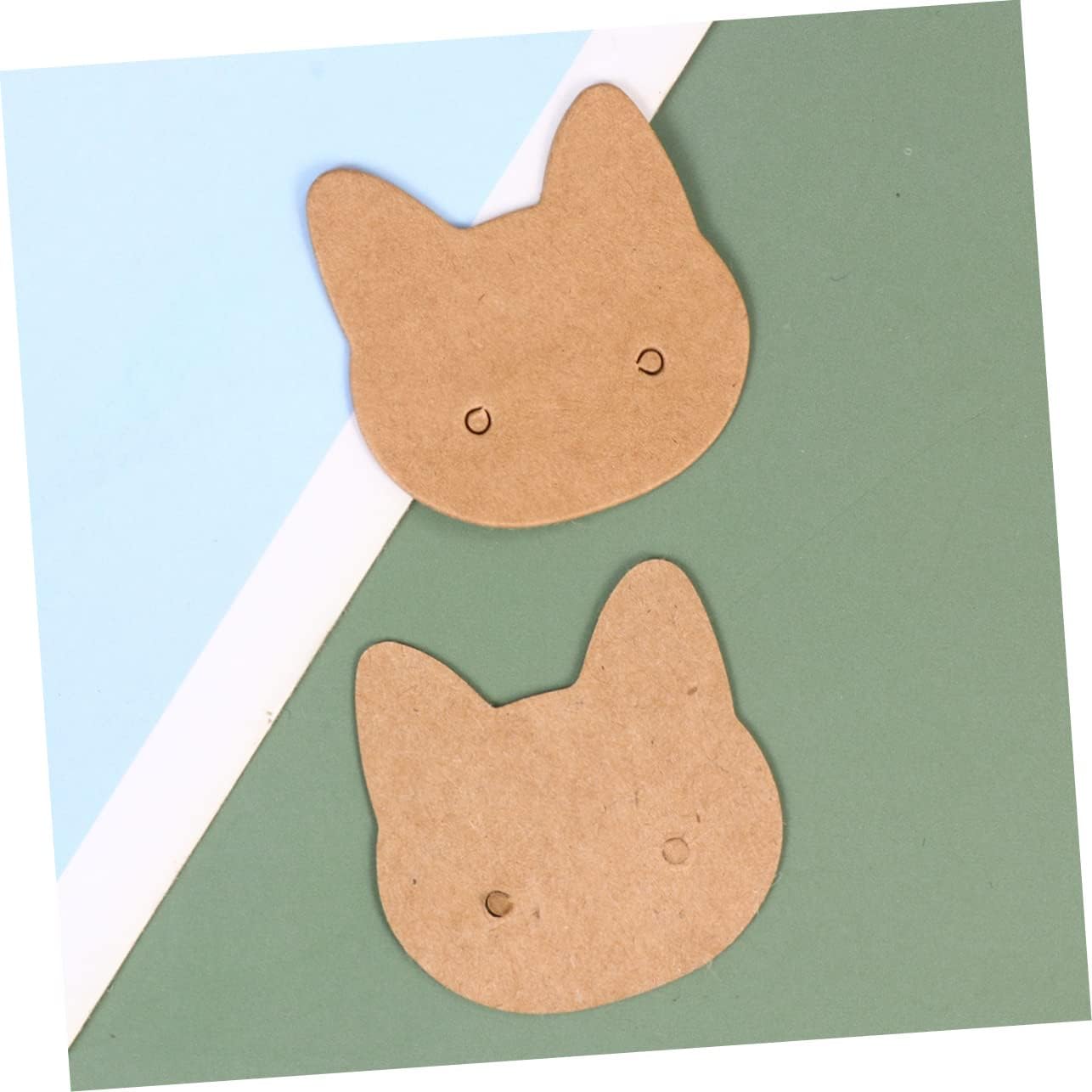 DOITOOL 2sets 400pcs Cat Ear Shape Earring Holder Durable Paper Jewelry Tag Cards for Display and Storage for Home and Shop Use for Earrings and Ornaments 400pcs*2
