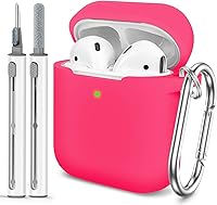 Vista 240 de Funda para AirPods Pro con kit de limpieza, funda de silicona suave para Apple AirPod Pro de 1ª/2ª generación, accesorios de funda AirPods Pro/Pro 2