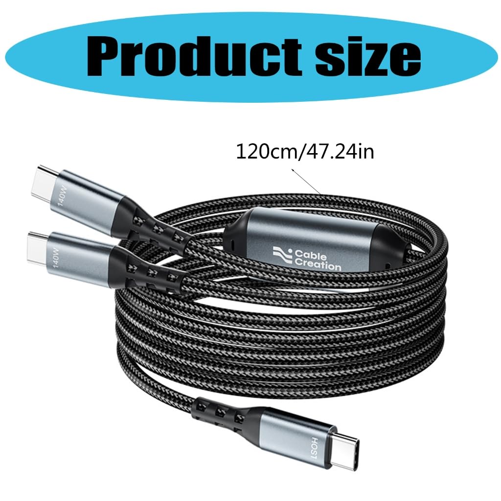 Cavo di ricarica veloce PD140W Cavo USB C 480Mbps Cavo di trasferimento dati ad alta velocità
