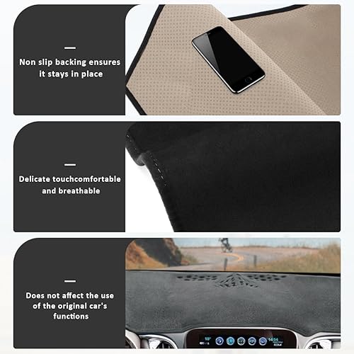 Miniatura 6 de auovo Protector de consola central para salpicadero, cubierta para salpicadero, compatible con Chevy Malibu 2016, 2017, 2018, 2019, 2020, cubierta